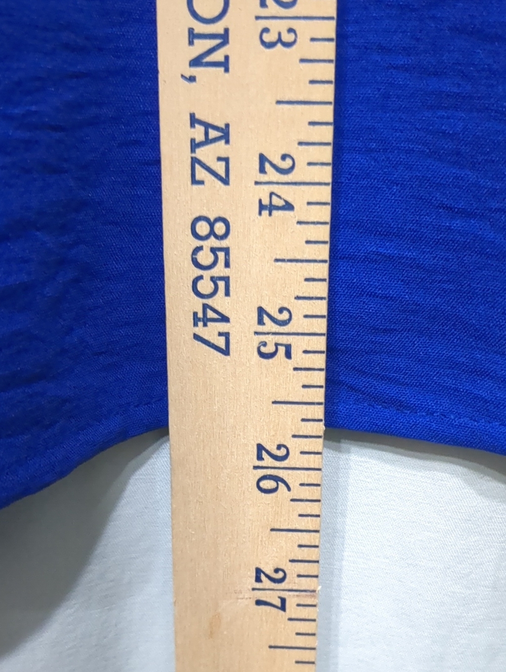 Calvin Klein Short Sleeve Button-Front Blouse — Cobalt Blue NWT - Picture 6 of 6